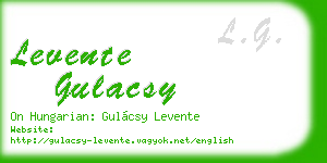 levente gulacsy business card